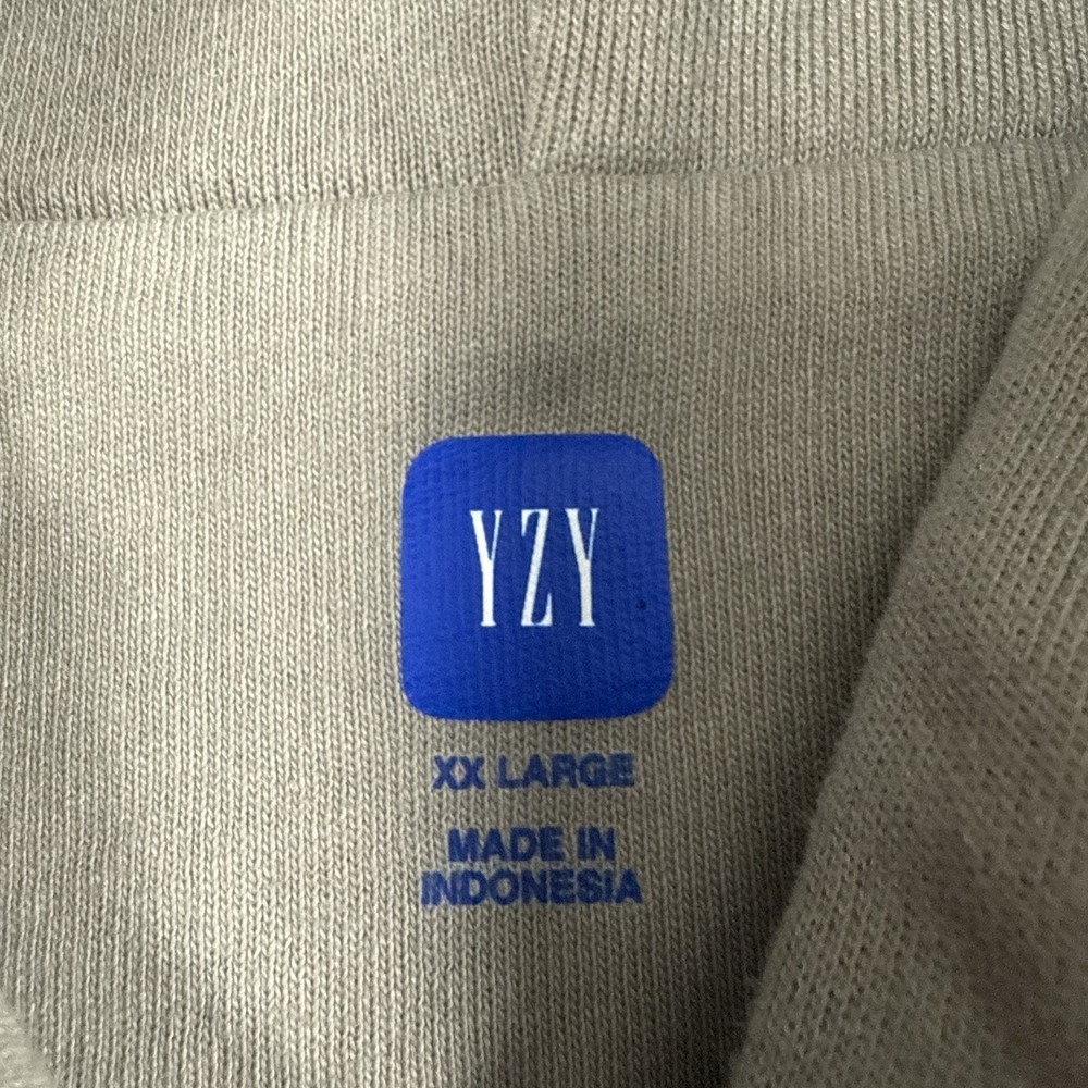 Yeezy Gap Hoodie Sweatshirt Men XXL Taupe Full Zip Double Layer Heavy YZY - Picture 8 of 13